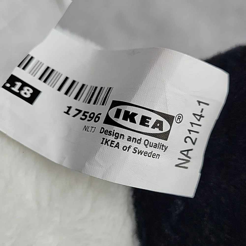IKEA KRAMIG Panda Bear Plush Black & White Soft 12
